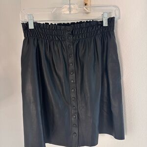 Zara Black Faux Leather Mini Skirt